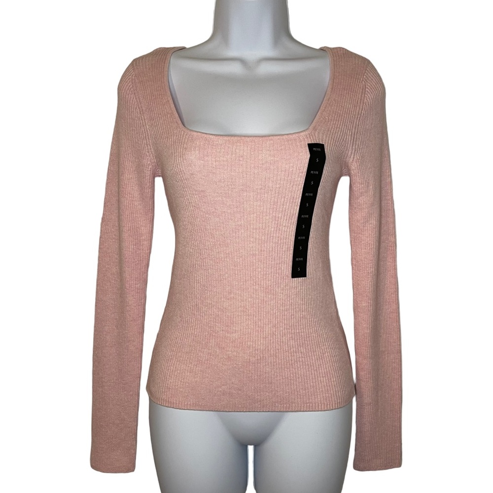 Banana Republic Soft Pink Ribbed Knit Sweater Top
